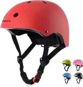 BURSUN Kids Bike Helmet Ventilation & Adjustable Toddler Helmet for Ages 2-14 Kids Boys Girls Multi-Sport Helmet for Skateboard Roller Skateing Bicycle Scooter blance Bike