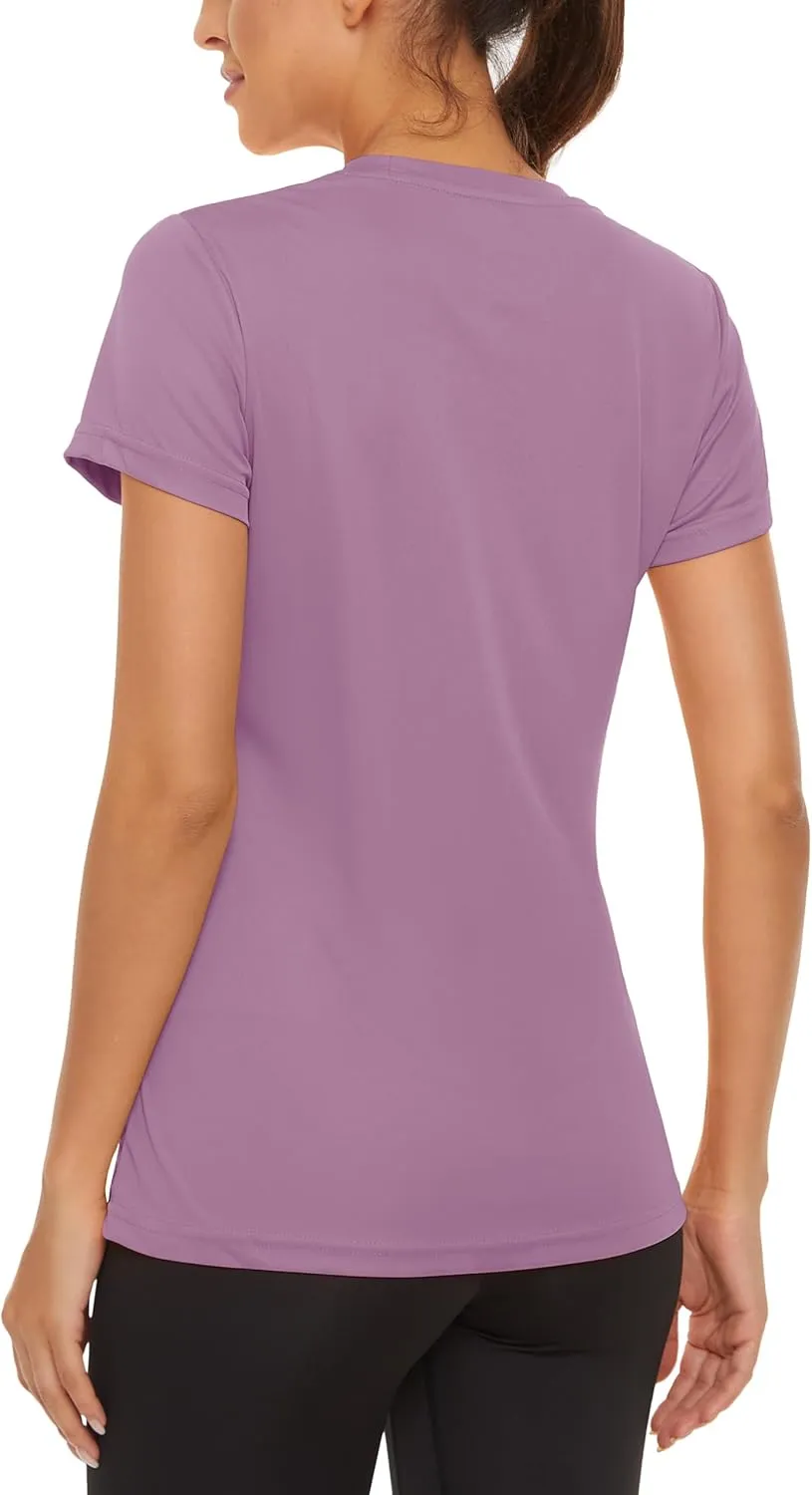MAGCOMSEN Women's Short Sleeve T-Shirts UPF 50  Sun Protection Quick Dry Athletic Running Workout Rash Guard Tops