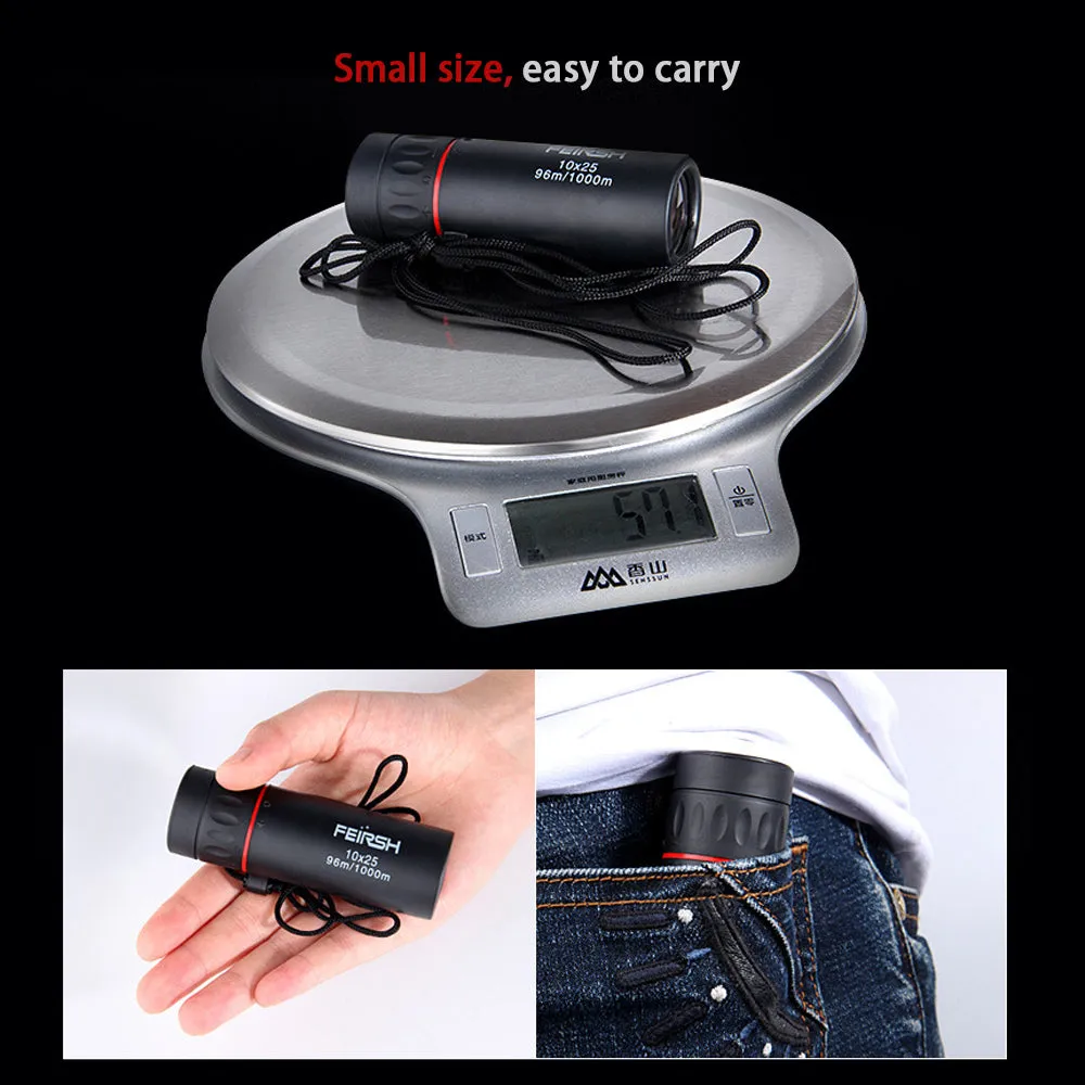T30 10X25 High-definition Low Light Night Vision Portable Pocket Telescope