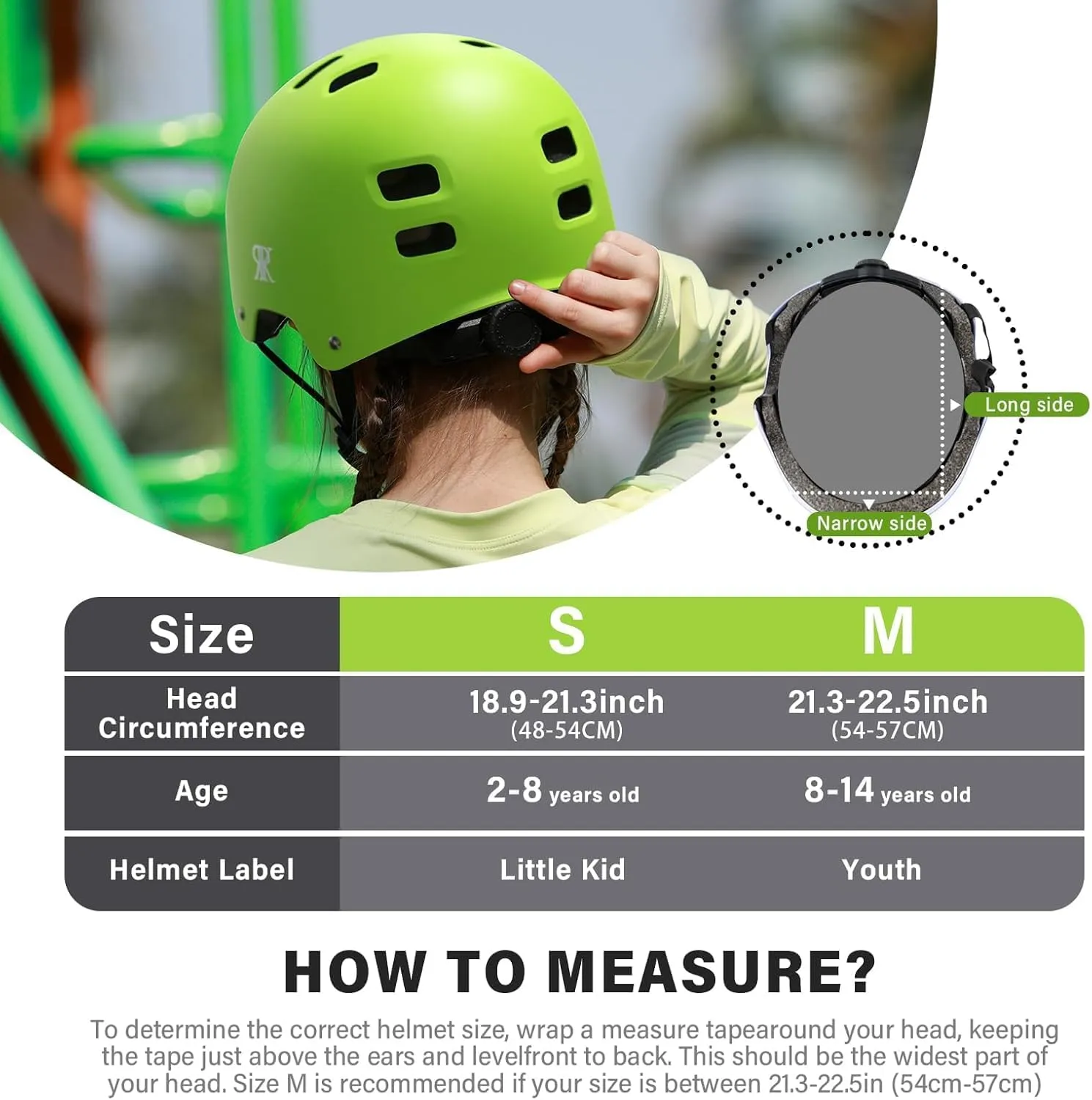 Youth Kids Bike Helmet, Skateboard Bicycle Helmet for Age 3-5-8-10-12-14 Teen Boys Girls Adjustable and Multi-Sport for Scooter Roller/Inline Skate